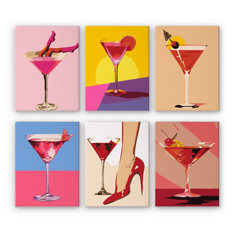 Glamourous Sip Six Collection - Paint by Numbers Kit