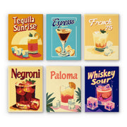 6 Mini Paintings - Summer Sip Collection - Paint by Numbers Kit