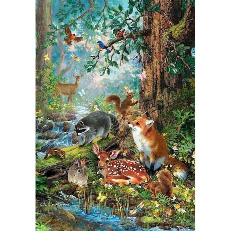 Wildlife Adventure in Enchanted Forest - Paint by Numbers Kit