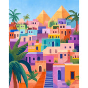 Egyptian Sun & Pyramids - Paint by Numbers Kit