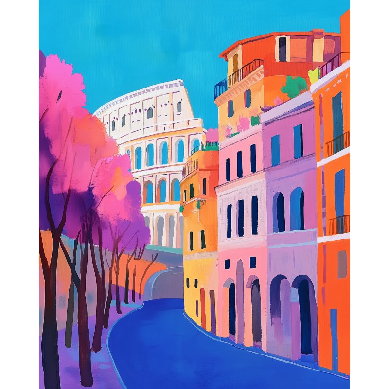 Colorful Roman Adventure - Paint by Numbers Kit