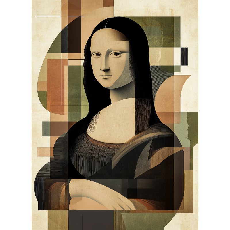 Abstract Mona Lisa Portrait - Paint by Numbers Kit