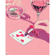 Pink Poker Table – Game Night Vibe - Paint by Numbers Kit