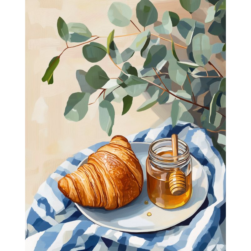 Sweet French Honey Croissant - Paint by Numbers Kit