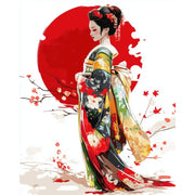 Graceful Geisha: Paint by Numbers - Paint by Numbers Kit