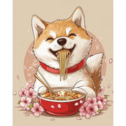 Japanese Shiba Inu Delight - Paint by Numbers Kit