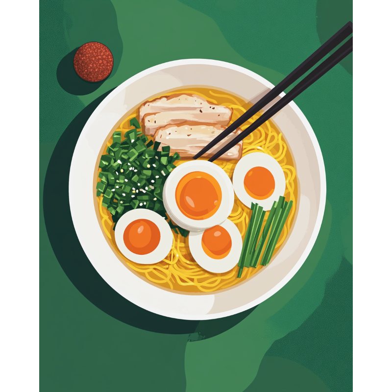 Comforting Ramen Bowl - Paint by Numbers Kit