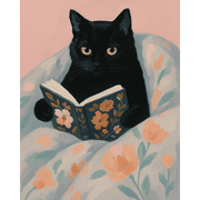 Cozy Reading Cat - Paint by Numbers Kit