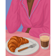 French Sunrise Breakfast Scene - Paint by Numbers Kit