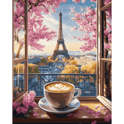 Paris Café: Cappuccino & View - Paint by Numbers Kit