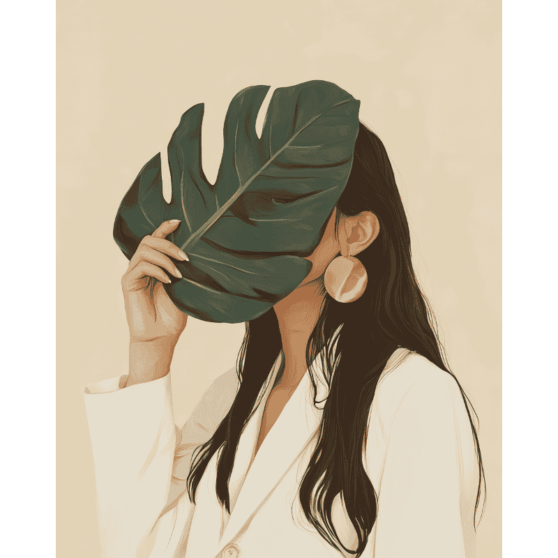 Woman Beneath the Leaves - Paint by Numbers Kit