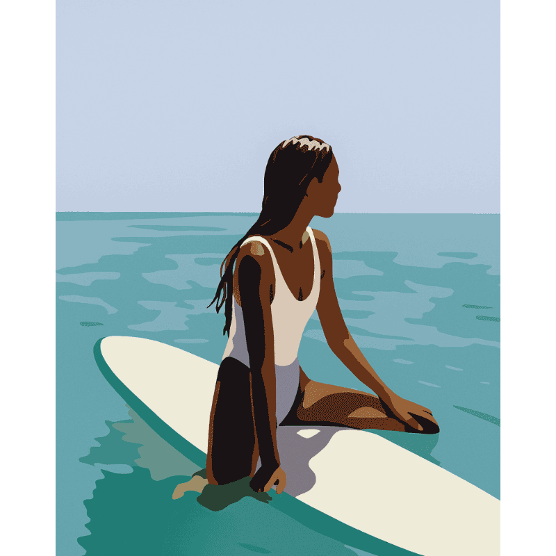 Surfside Lady Adventure - Paint by Numbers Kit