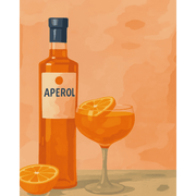 Refreshing Aperol Sunset Scene - Paint by Numbers Kit