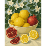 Citrus & Pomegranate Delight - Paint by Numbers Kit