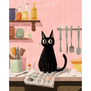 Kitchen Cat Comfort | Paint by Number - Paint by Numbers Kit