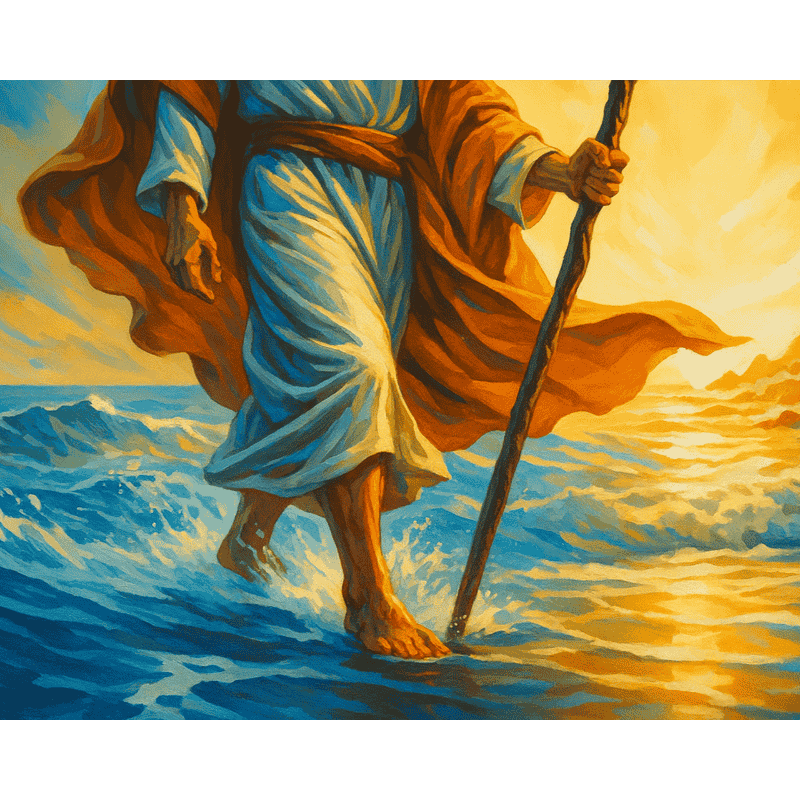 Walking on Faith: Water & Spirit - Paint by Numbers Kit