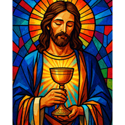 Stained Glass Savior | Paint by Number - Paint by Numbers Kit