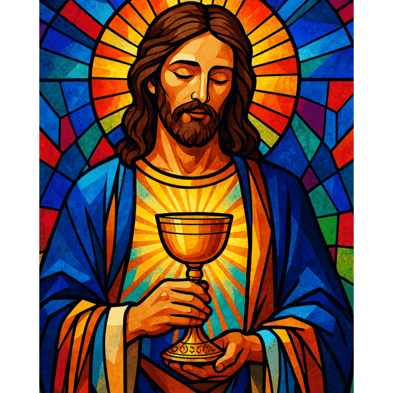 Stained Glass Savior | Paint by Number - Paint by Numbers Kit