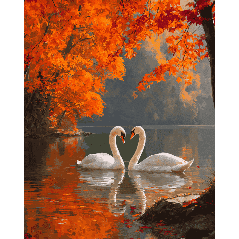 Autumn's Gentle Embrace - Paint by Numbers Kit