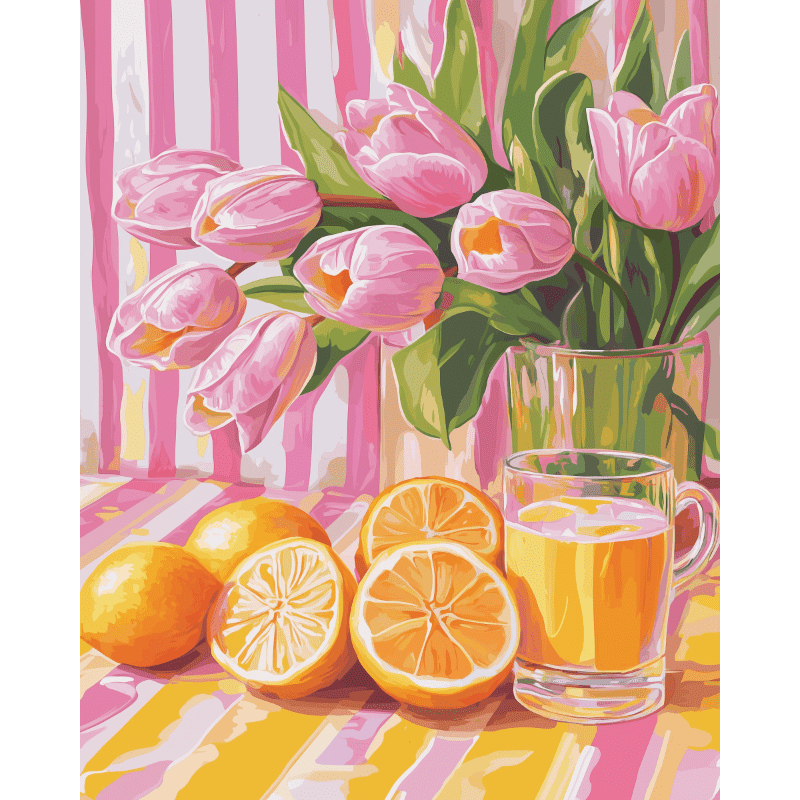 Juicy Tulip Delight - Paint by Numbers Kit