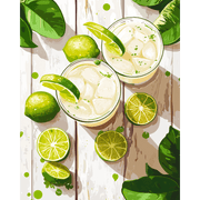 Cooling Margaritas on a Sunny Day - Paint by Numbers Kit