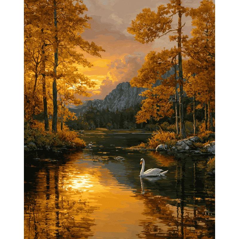 Golden Hour Reflections - Paint by Numbers Kit