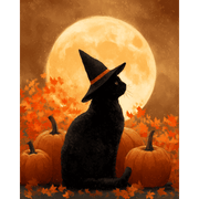 Night Watcher under the Full Moon - Paint by Numbers Kit