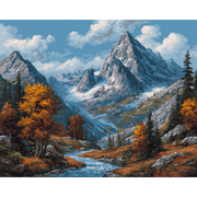 Autumn Mountain Vista - Paint by Numbers Kit