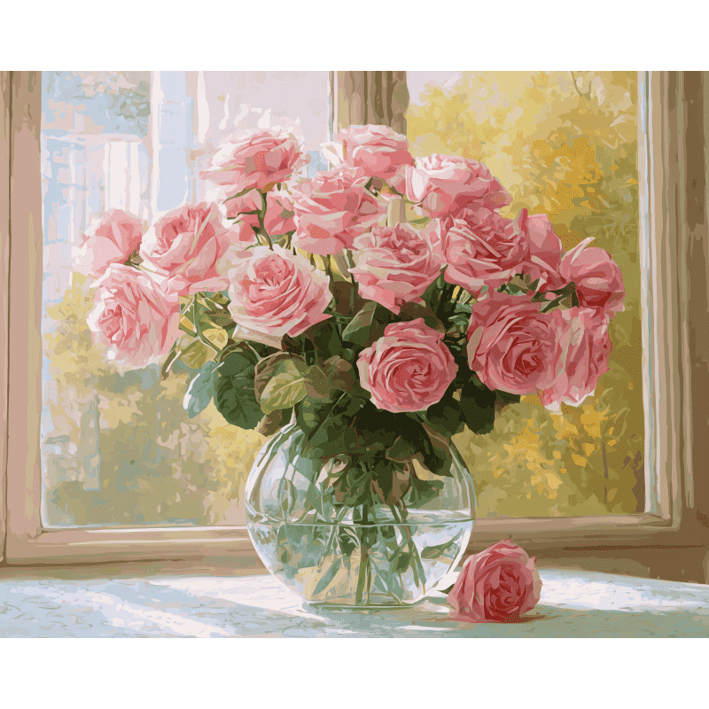 Charming Floral Arrangement - Paint by Numbers Kit