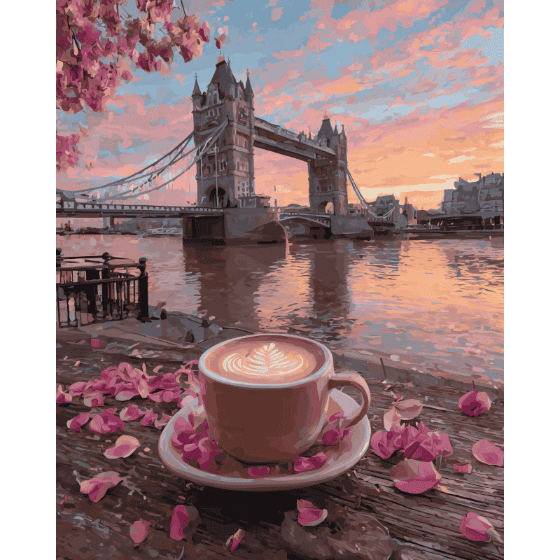 City Coffee Break Bliss - Paint by Numbers Kit