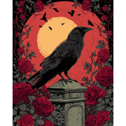 Ravens and Roses of the Night - Paint by Numbers Kit