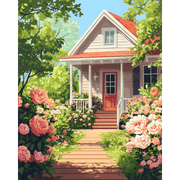 Summer Cottage Garden Escape - Paint by Numbers Kit