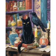 Mystic Black Cat Companions - Paint by Numbers Kit