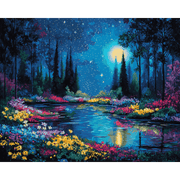 Stars Over the Tranquil Garden - Paint by Numbers Kit