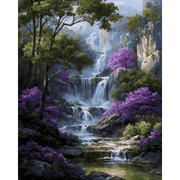 Purple Mountain Waterfall - Paint by Numbers Kit