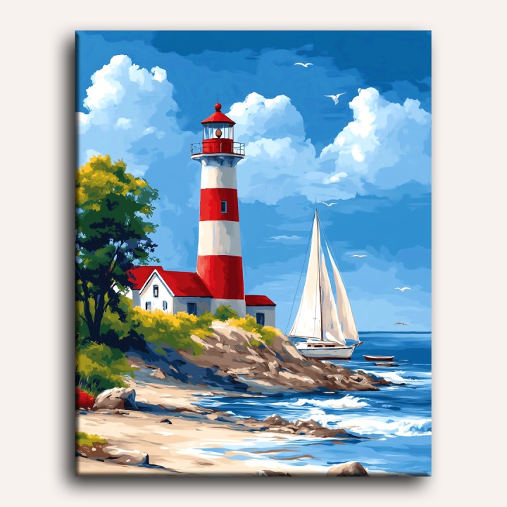 Seaside Lighthouse & Sailing Joy - Detail 2