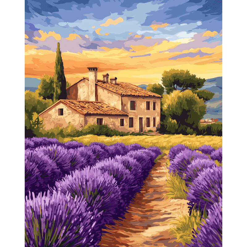 Lavender Fields of Provence - Paint by Numbers Kit