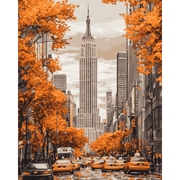 Autumn Streets of New York - Paint by Numbers Kit
