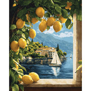 Lemon View from the Window - Paint by Numbers Kit