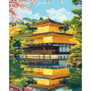 Kyoto’s Serene Kinkaku-Ji - Paint by Numbers Kit