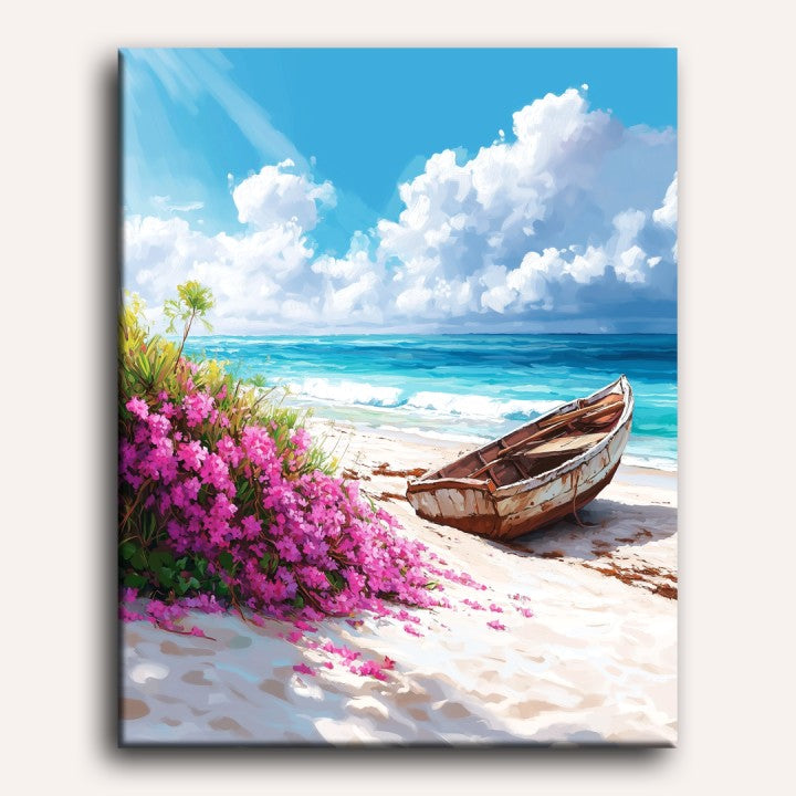 Rustic Beachside Boat Scene - Detail 2