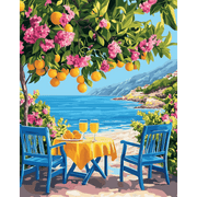 Citrus Splash by the Sea - Paint by Numbers Kit