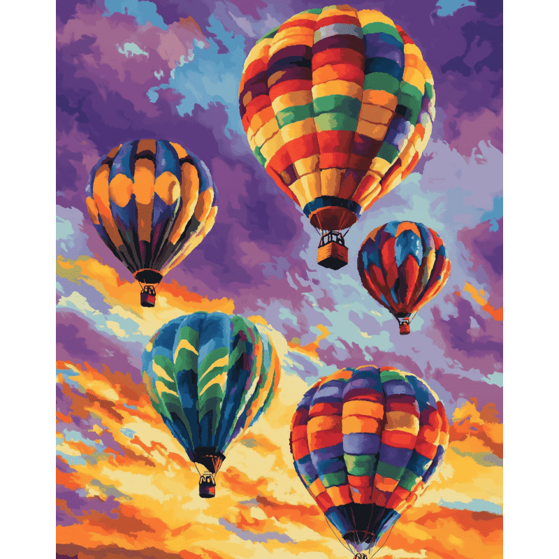 Colorful Skyward Adventure - Paint by Numbers Kit
