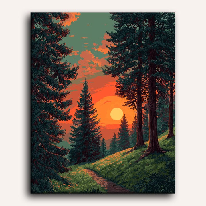 Sunset Glow in the Forest - Detail 2