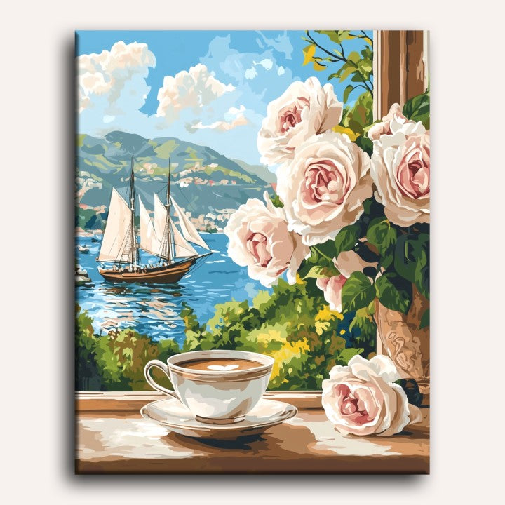 Sunrise Café Over the Lake - Detail 2