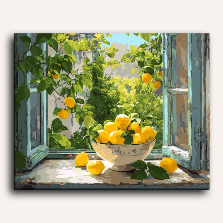 Lemon Vase & Window View - Detail 2