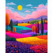 Colorful Horizons - Landscape Edition - Paint by Numbers Kit