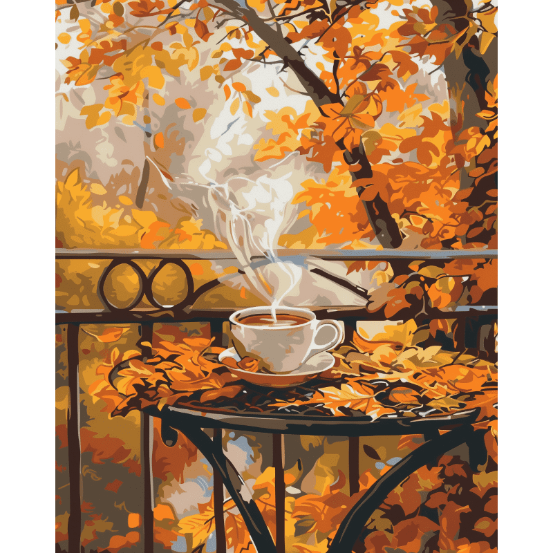 Cozy Cup of Autumn - Paint by Numbers Kit
