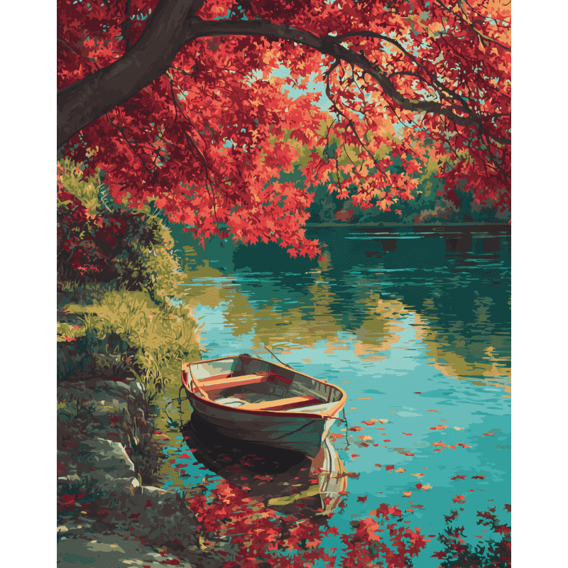 Serene Shoreline Escape - Paint by Numbers Kit