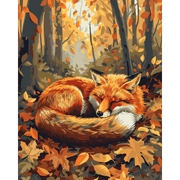 Foxy Autumn Nap - Paint by Numbers Kit